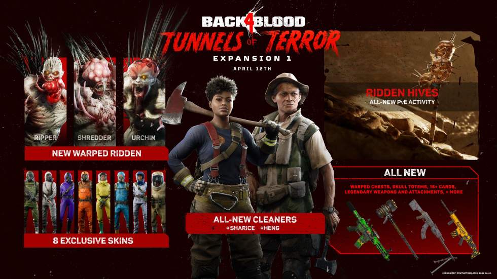 Tunnels of Terror, первое расширение для Back 4 Blood, выйдет 12 Апрел