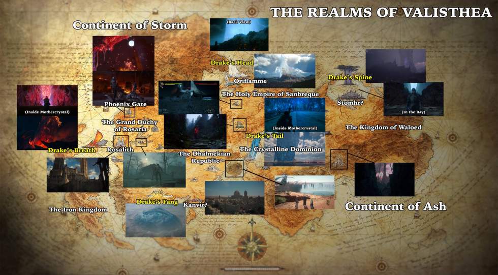 Фанаты пытаются составить карту Final Fantasy XVI с помощью трейлеров