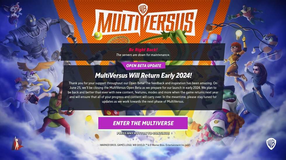 Сервера файтинга MultiVersus отключили до 2024 года