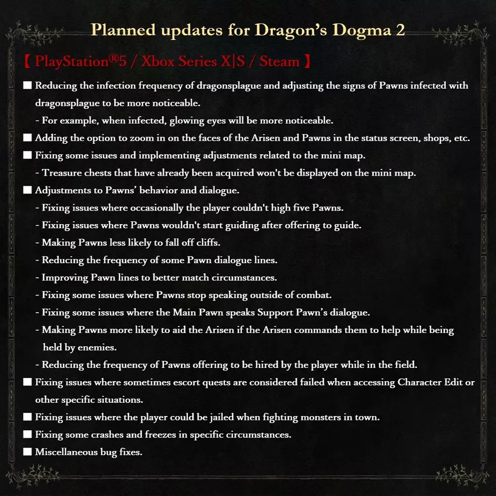 В следующем патче для Dragon's Dogma 2 ослабят чуму
