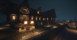 Minecraft - Шикарный вечерний городок созданный в Minecraft - screenshot 9