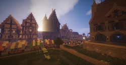Minecraft - Шикарный вечерний городок созданный в Minecraft - screenshot 1