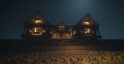 Minecraft - Шикарный вечерний городок созданный в Minecraft - screenshot 13