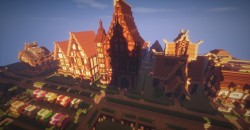 Minecraft - Шикарный вечерний городок созданный в Minecraft - screenshot 11