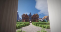 Minecraft - Шикарный вечерний городок созданный в Minecraft - screenshot 5