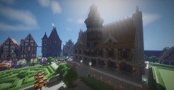 Minecraft - Шикарный вечерний городок созданный в Minecraft - screenshot 17