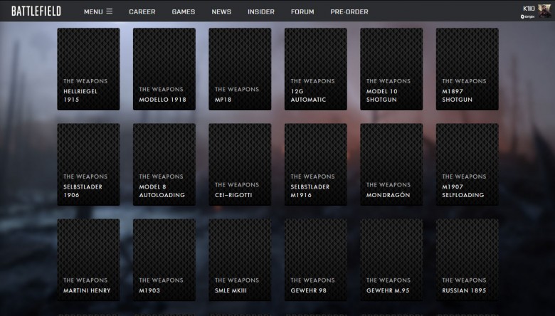 Battlefield 1 - Кодексы в Battlefield 1 содержат исторические справки об оружии, транспорте и др. - screenshot 2