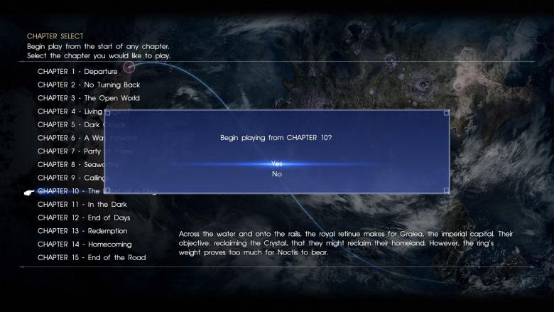 Final Fantasy XV - Следующее обновление добавит в Final Fantasy XV выбор глав и бестиарий - screenshot 1