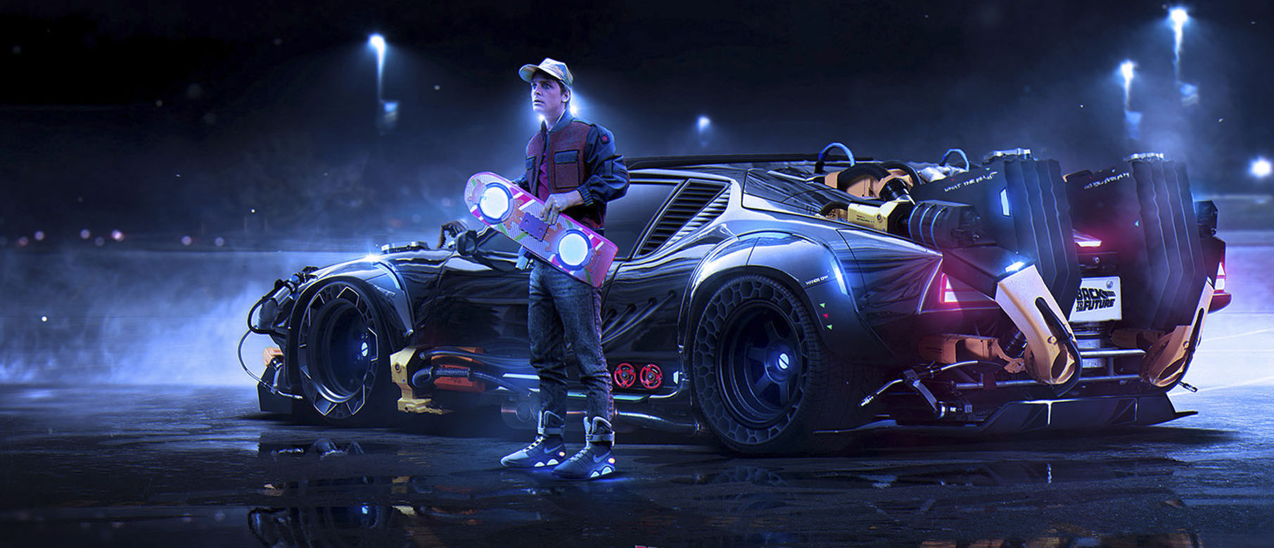Изображение к Сцена из «Назад в Будущее» воссозданная в редакторе Rockstar