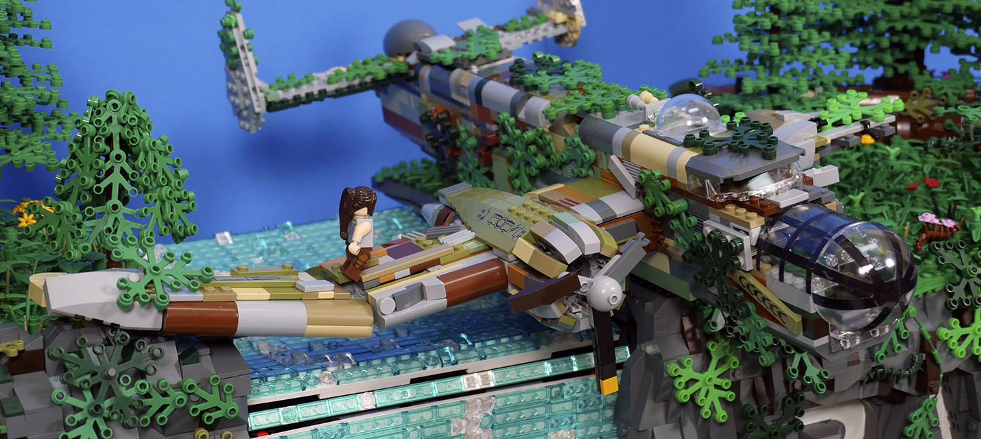 Изображение к Фанат создал диораму Tomb Raider с помощью Lego