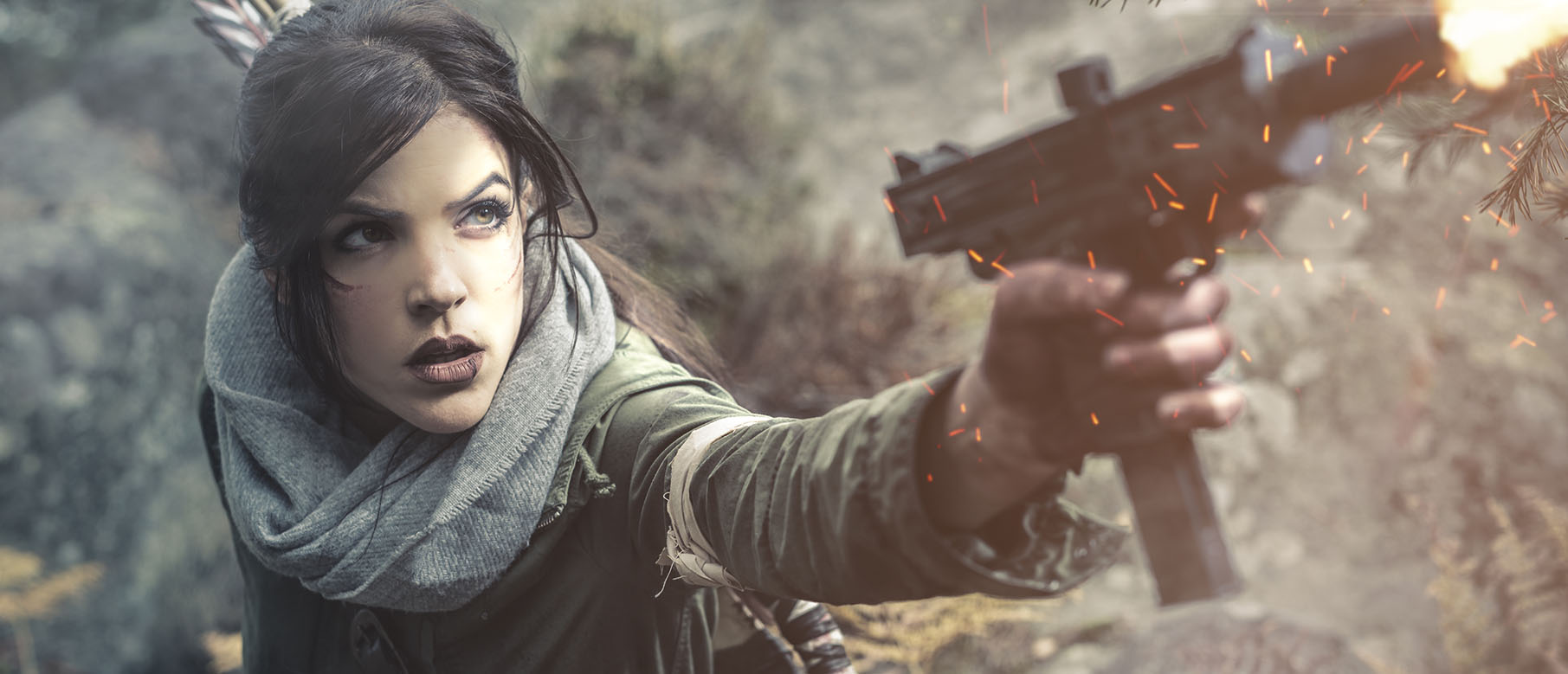 Изображение к Шикарный косплей Лары Крофт образца Rise of the Tomb Raider