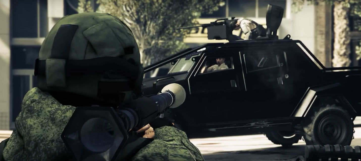 Изображение к Grand Theft Auto V: Warfare превращает Лос-Сантос в поле боя