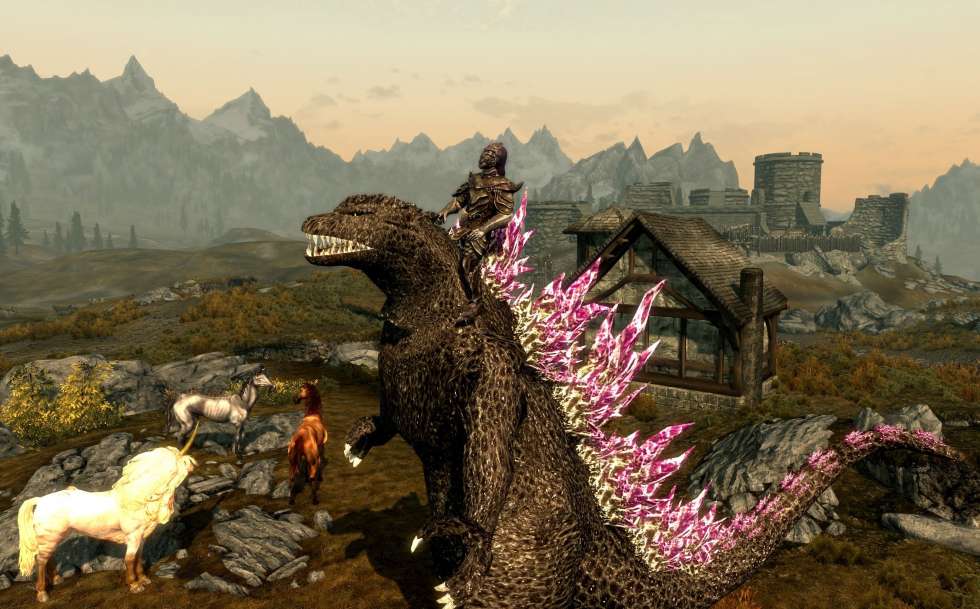 Bethesda Game Studios - Теперь вы можете прокатится верхом на Годзилле, Мехагодзилле и Родане в TES V: Skyrim - screenshot 2