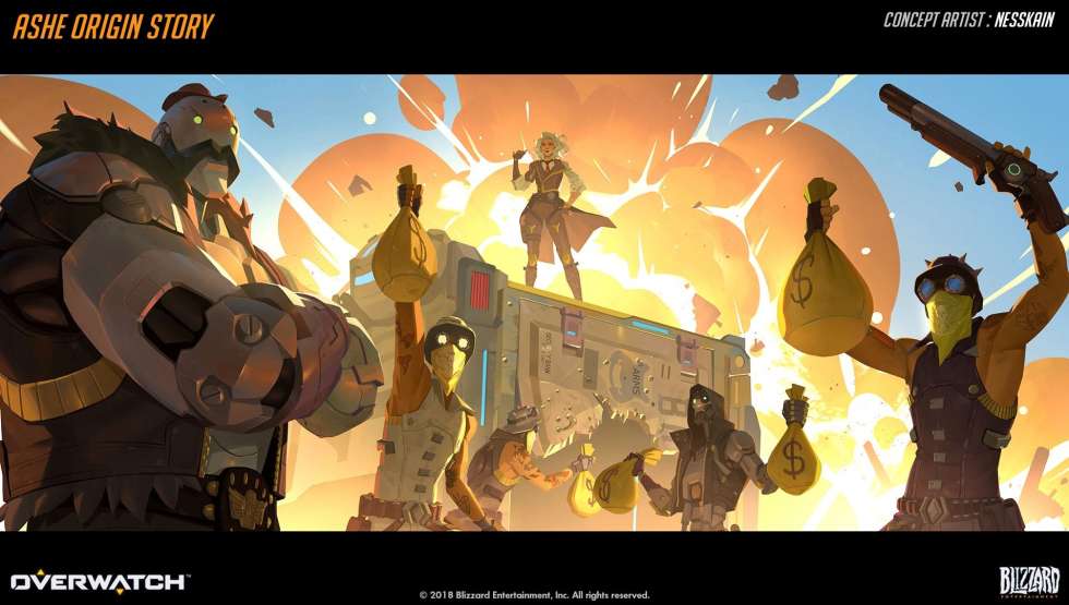 Overwatch - Взгляните на официальные арты Эш, нового героя Overwatch, из трейлера - screenshot 9