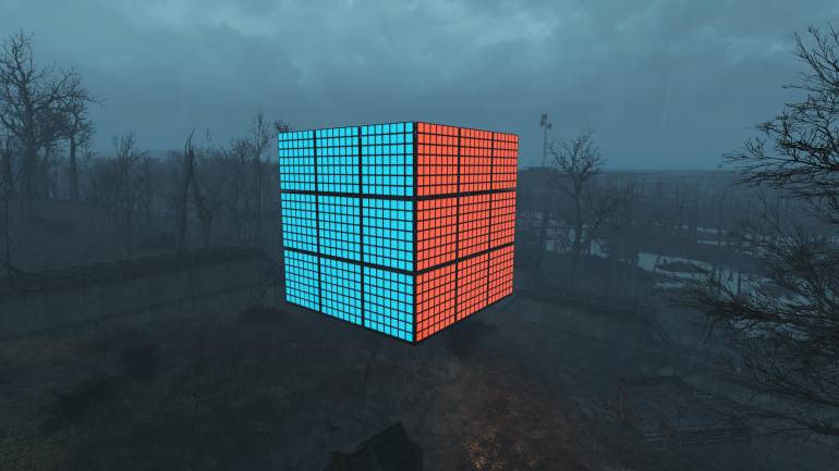 Fallout 4 - Гигантский работающий Кубик Рубика в Fallout 4 - screenshot 1