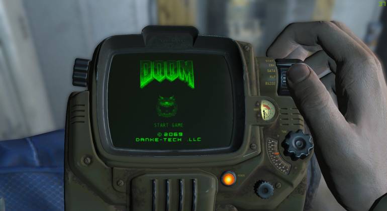 Fallout 4 - Фанатский мод для Fallout 4 позволяет играть в Doom на Pip-boy - screenshot 1