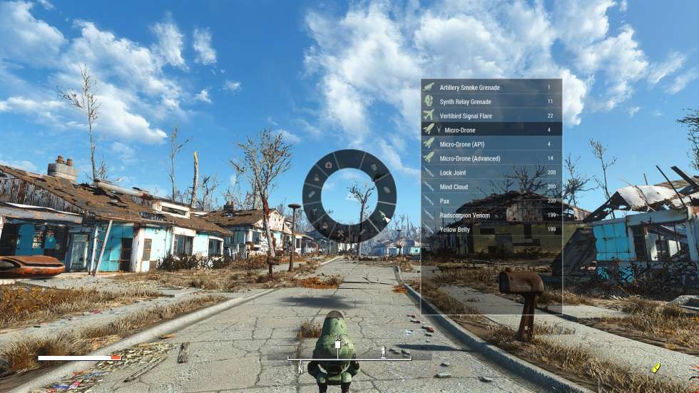 Моддер добавил в Fallout 4 удобное радиальное меню инвентаря