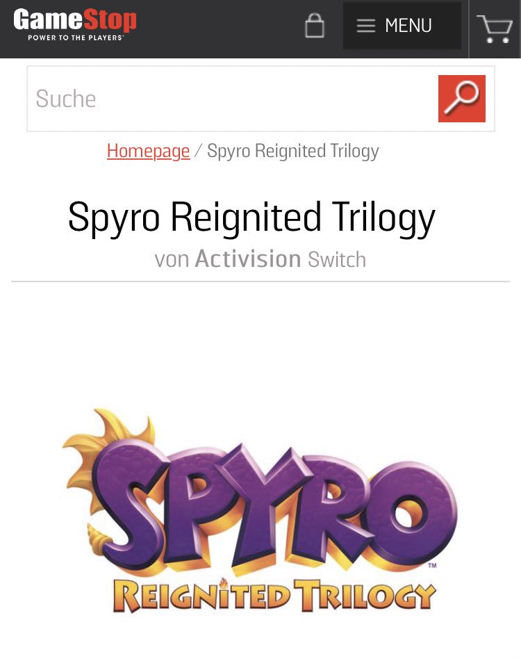 Версия Spyro Reignited Trilogy для Switch снова замечена у ритейлера