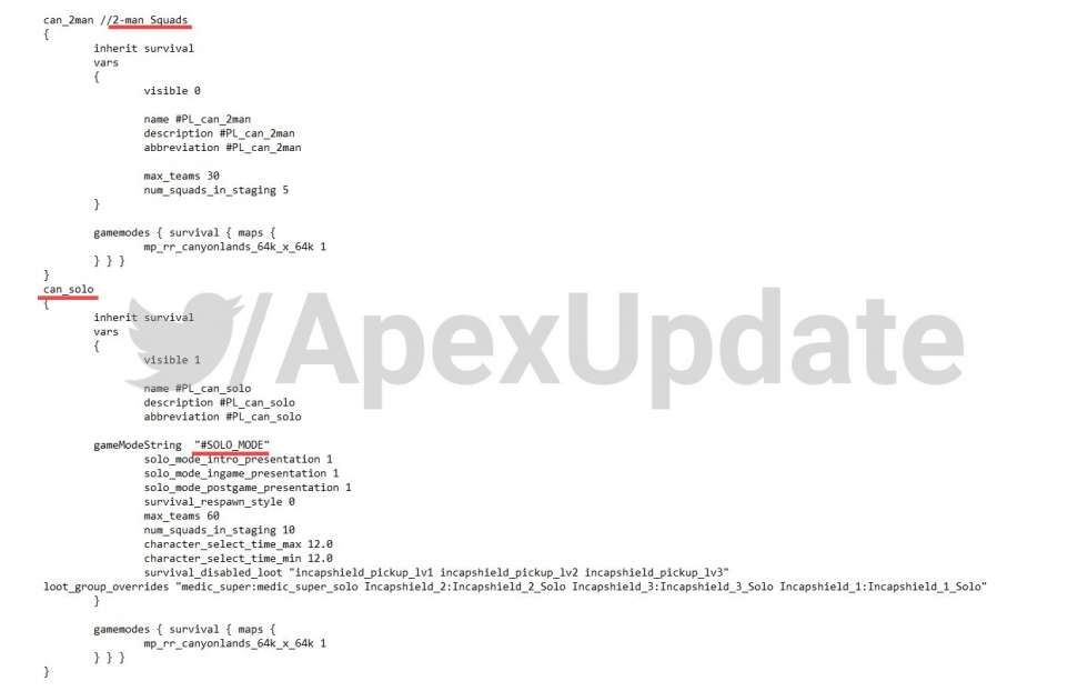В одном из обновлений, возможно, в Apex Legends появится «соло» и «дуо