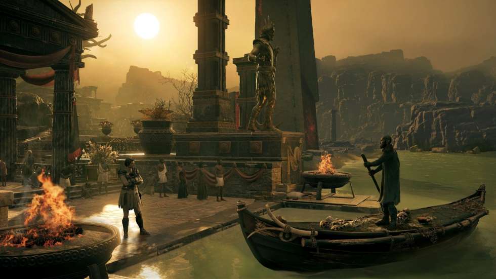Аид, Харон и Цербер на скриншотах второго эпизода Assassin’s Creed: Od