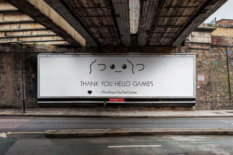 Фанаты No Man's Sky купили рекламный щит возле офиса Hello Games, чтоб
