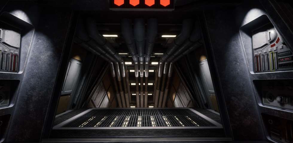 Несколько скриншотов уровней из Star Wars: Dark Forces воссохданных на