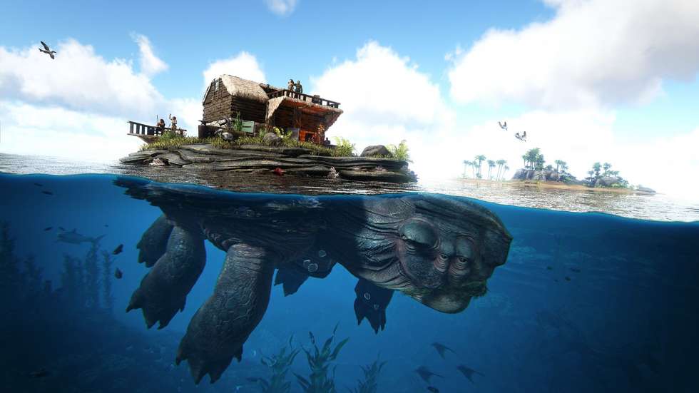 В Ark: Genesis вы можете приручить гигантскую морскую черепаху и постр