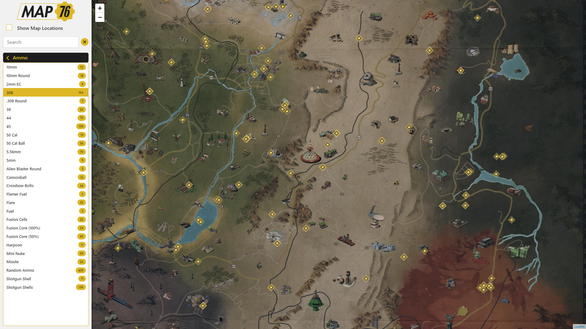 Познакомьтесь с картой Fallout 76, отображающей все активности и каждый эле...