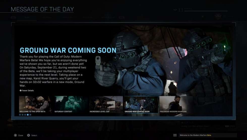 В бете Call of Duty: Modern Warfare появится режим «Ground War» на 64