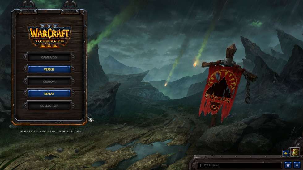 Взгляните на меню Warcraft III: Reforged
