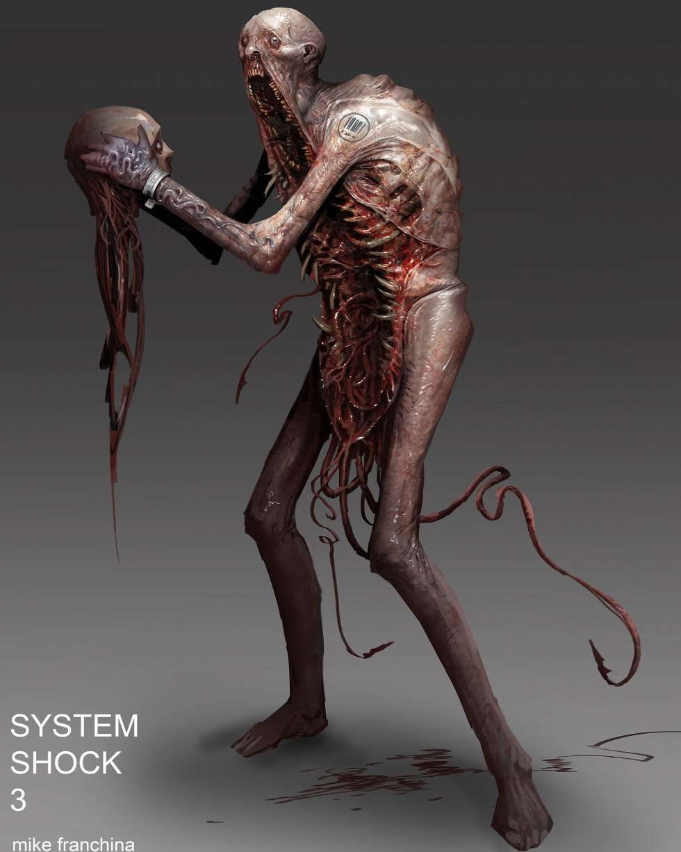 Не некроформ - концепрт-арты одного из мутантов из System Shock 3