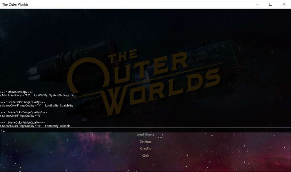 Гайд The Outer Worlds - Как получить доступ к консоли разработчиков