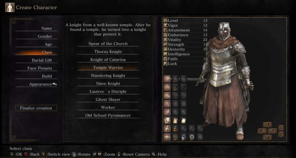 Этот мод добавляет 10 новых классов в Dark Souls III