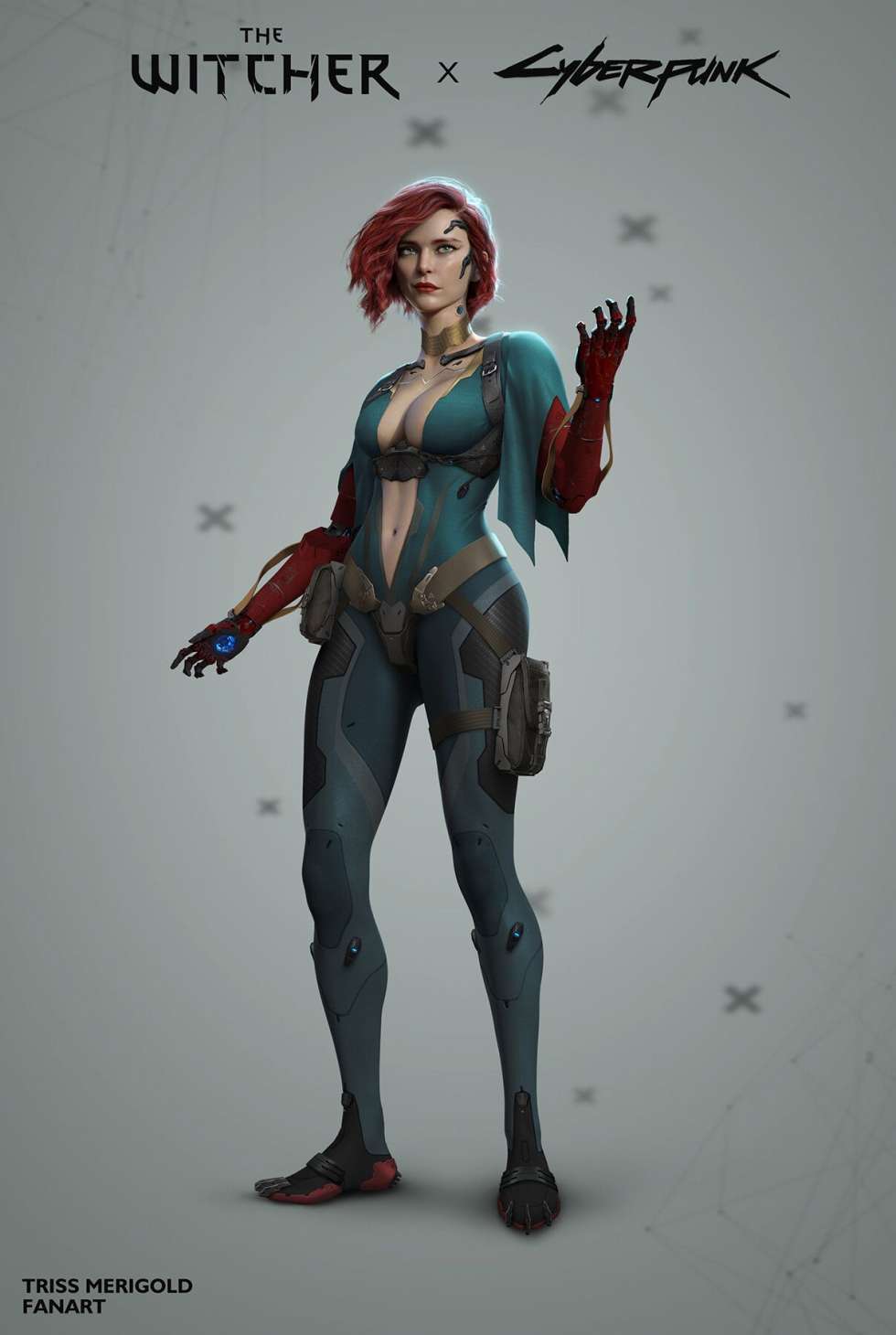 Аугментированная Трисс - Персонажи The Witcher снова в Cyberpunk 2077