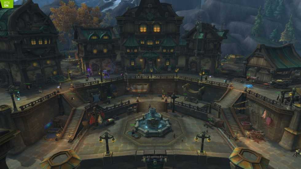 Скриншоты World of Warcraft с трассировкой лучей и без