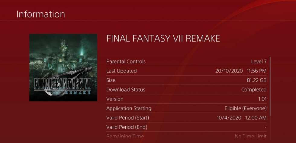 Спустя более полугода для ремейка Final Fantasy VII вышел первый патч