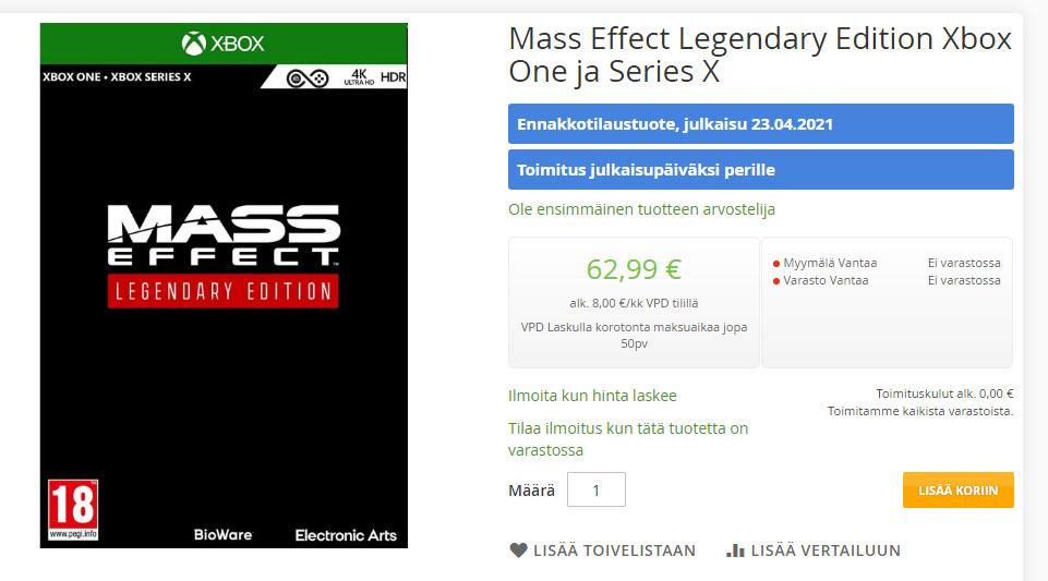 Слух: Mass Effect: Legendary Edition, ремастер трилогии, выйдет 23 Апр