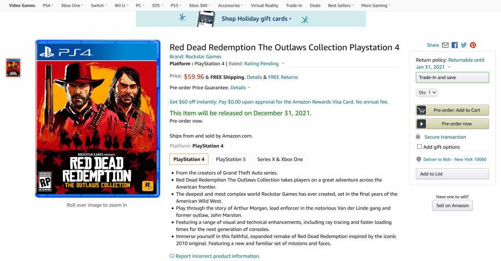 Слух: Ремейк Red Dead Redemption выйдет на PS5 и Xbox Series
