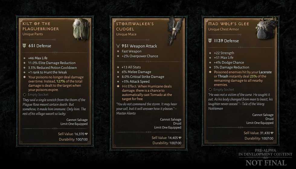 Экипировка – четвертый ежеквартальный отчет о ходе разработки Diablo I