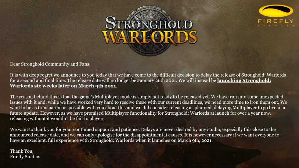 Релиз Stronghold: Warlords перенесли на шесть недель, релиз 9 Марта 20