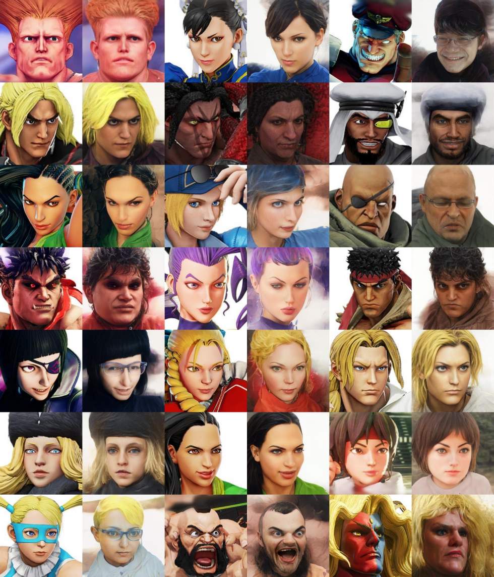 Нейросеть попыталась превратить персонажей Street Fighter V в людей