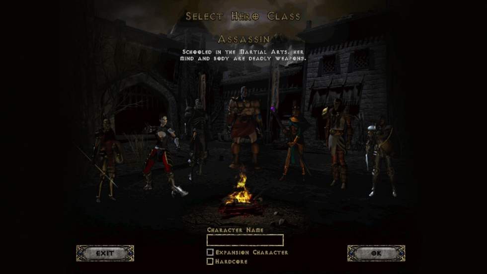 Как эволюционировал лагерь из меню выбора персонажа Diablo II