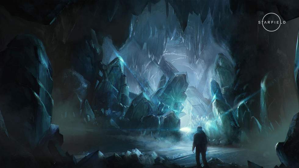 Кристальная пещера на новом концепт-арте Starfield