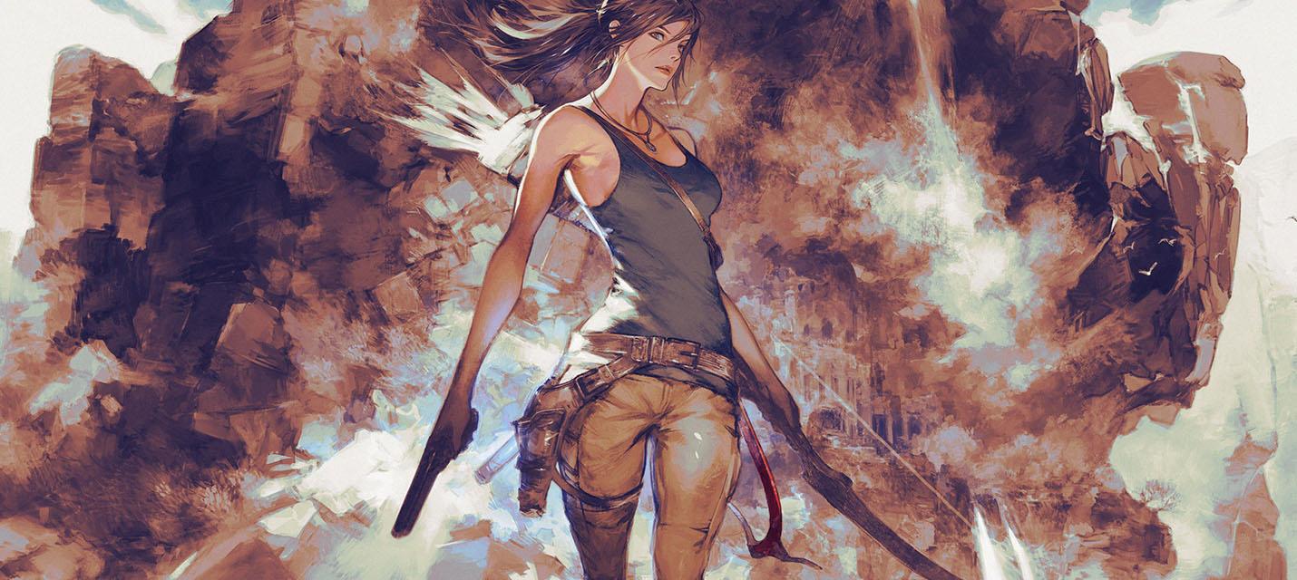 Изображение к Акихико Ёсида, дизайнер персонажей Final Fantasy и Nier, создал бокс-арт для Rise of the Tomb Raider