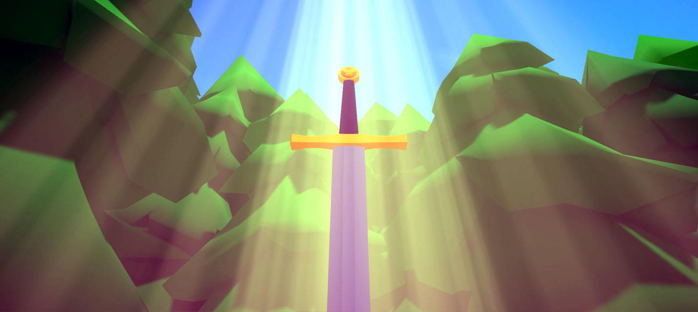 Изображение к В Steam вышел бесплатный соревновательный симулятор вытаскивания меча из камня