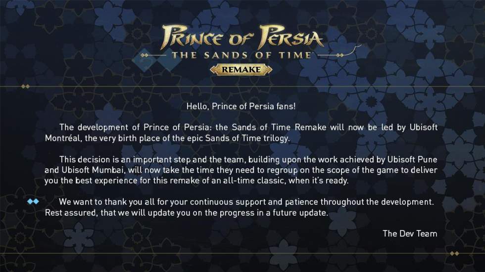 Ubisoft - Разработку ремейка Prince of Persia: The Sands of Time передали оригинальной команде разработчиков - screenshot 1