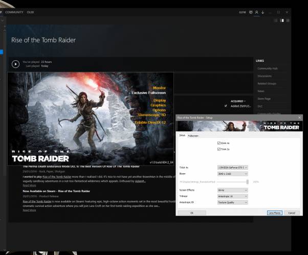Rise of The Tomb Raider - В настройках Rise of the Tomb Raider появилась опция для включения DirectX 12 - screenshot 1
