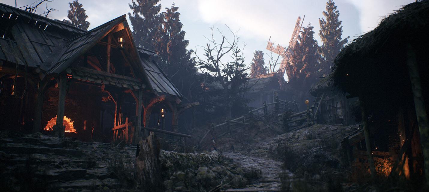 Изображение к Уютно и мрачно — художник по свету Electronic Arts создал на Unreal Engine 5 деревню в духе The Witcher 3: Wild Hunt
