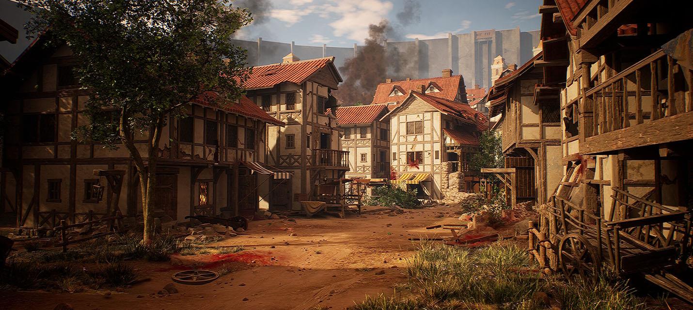 Изображение к Город Шиганшин из «Атаки титанов» воссоздали на Unreal Engine 5