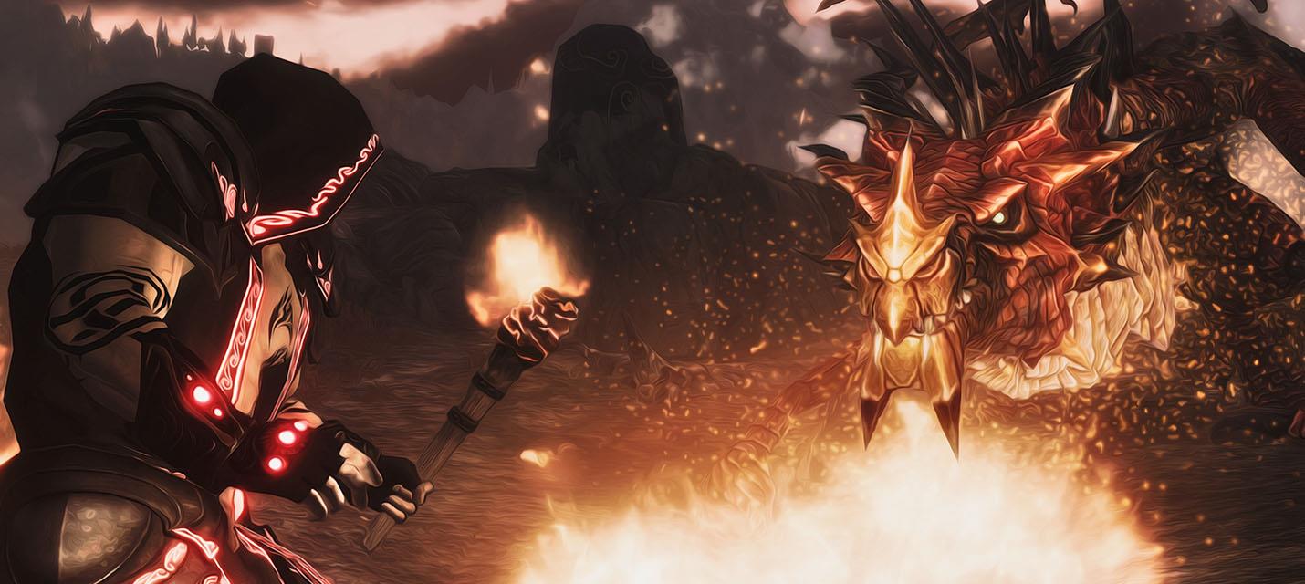 Изображение к Оказывается, что в TES V: Skyrim можно сыграть с драконом в салки